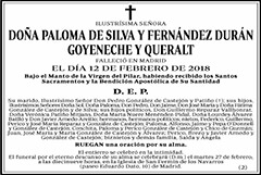 Paloma de Silva y Fernández Durán Goyeneche y Queralt